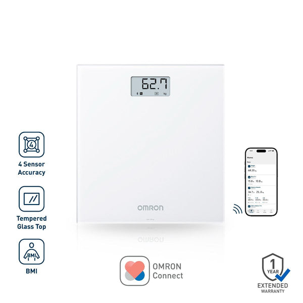 Omron HN-300T2-AP Bluetooth Digital Weighing Scale with Smart Weight Tracking