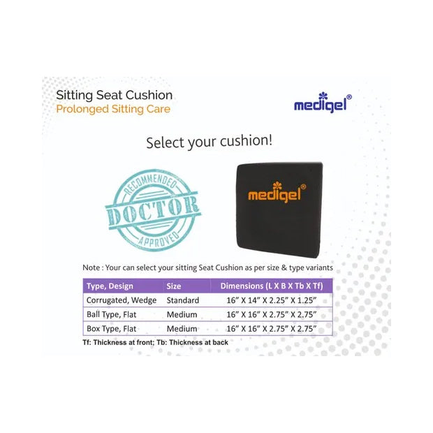 Medigel Sitting Seat Cushion