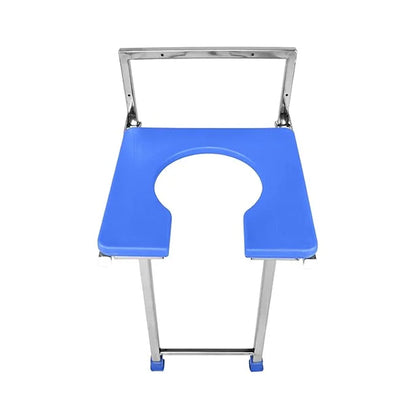 Neosafe Stainless Steel Wall Mount Folding Commode Stool