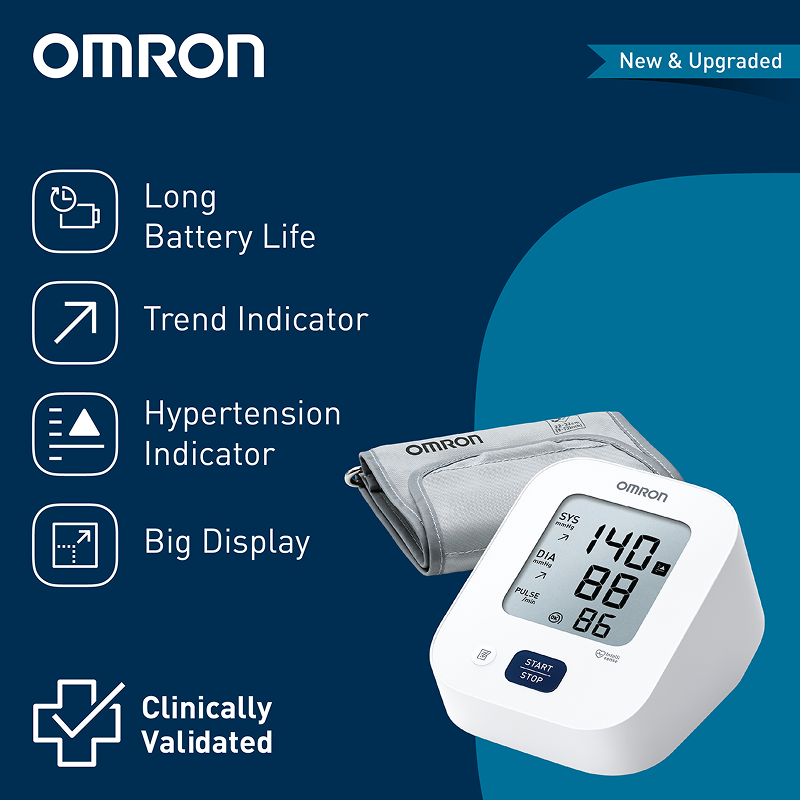 Omron HEM-7181-IN Automatic Upper Arm Blood Pressure Monitor with Long Battery Life & Hypertension Indicator