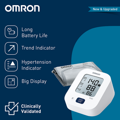 Omron HEM-7181-IN Automatic Upper Arm Blood Pressure Monitor with Long Battery Life & Hypertension Indicator