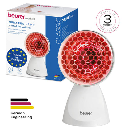 Beurer IL11 Infrared Heat Therapy Lamp | Deep Penetration Pain Relief | 3-Year Warranty