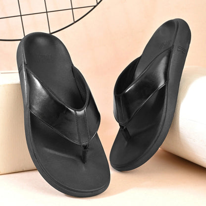 SoulTouch Nomad Black Men’s Slipper - Premium Orthopedic Comfort Sandals for Men