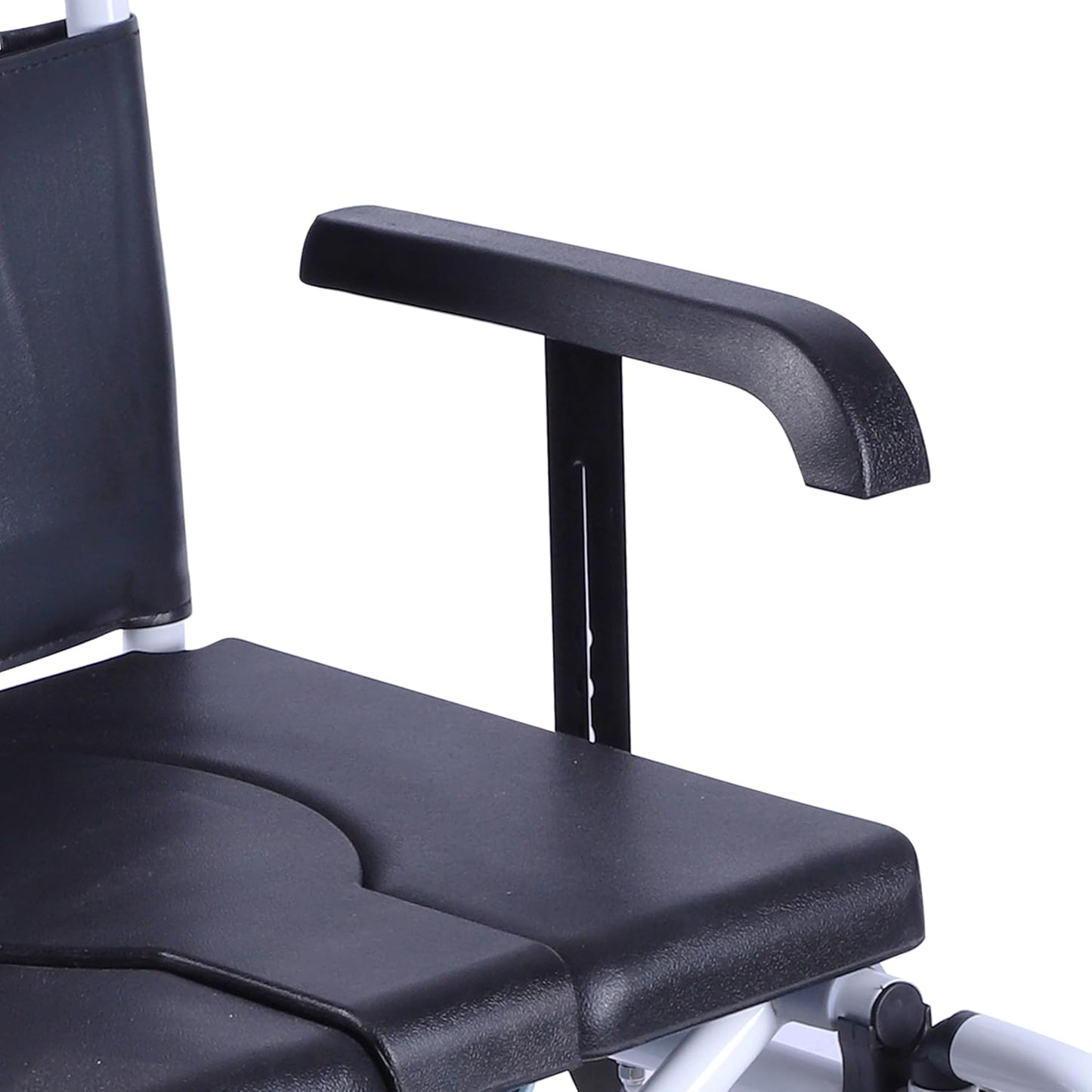 Forza Freedom Commode Wheelchair | Lightweight & Easy Foldable | Removable Pot | Upto 110 Kg Weight Capacity