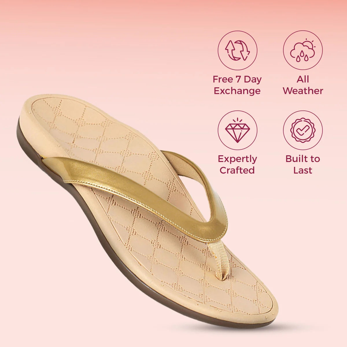 Soul Touch Alice - Gold Slipper For Women