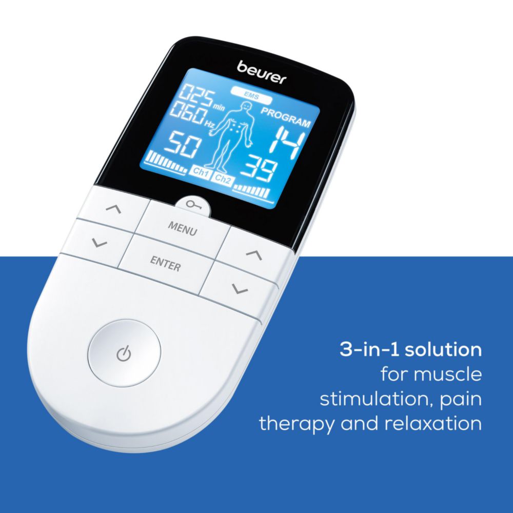 Beurer Pain Relief Products With Reliable German Technology (Digital TENS EMS EM49), White