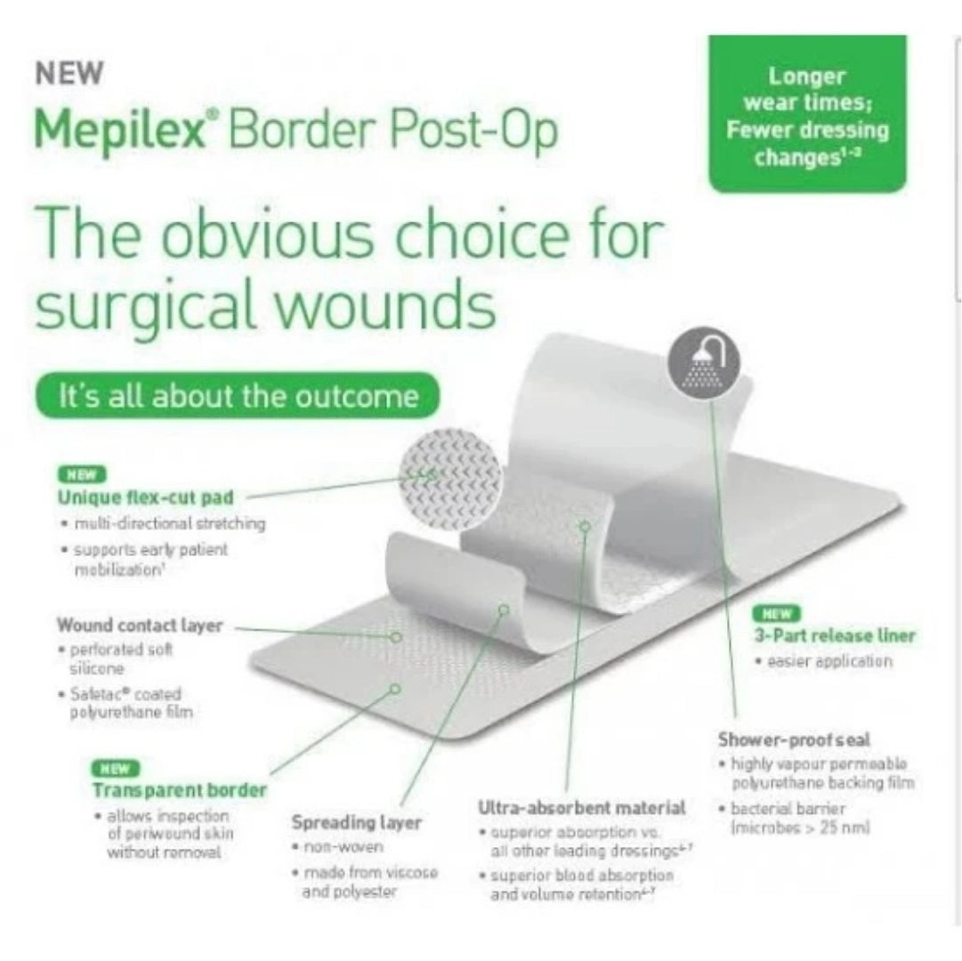 Mepilex Border Post-Op (6cm x 8cm)