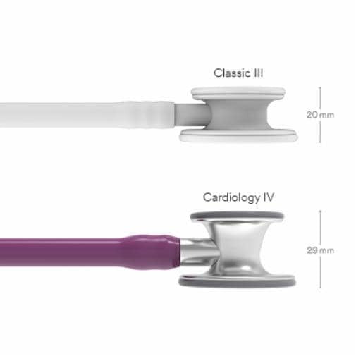 3M™ Littmann® Cardiology IV™ Stethoscope, 6156, Standard-Finish Chestpiece, Plum Tube, Stainless Stem, 3 Each/Case