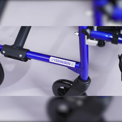 VERMEIREN Bobby Foldable Travel Wheelchair, Sturdy Frame, Light Weight & Foldable, Kids & Seniors, Upto120Kg Weight Capacity - Belgium Technology, Made in India